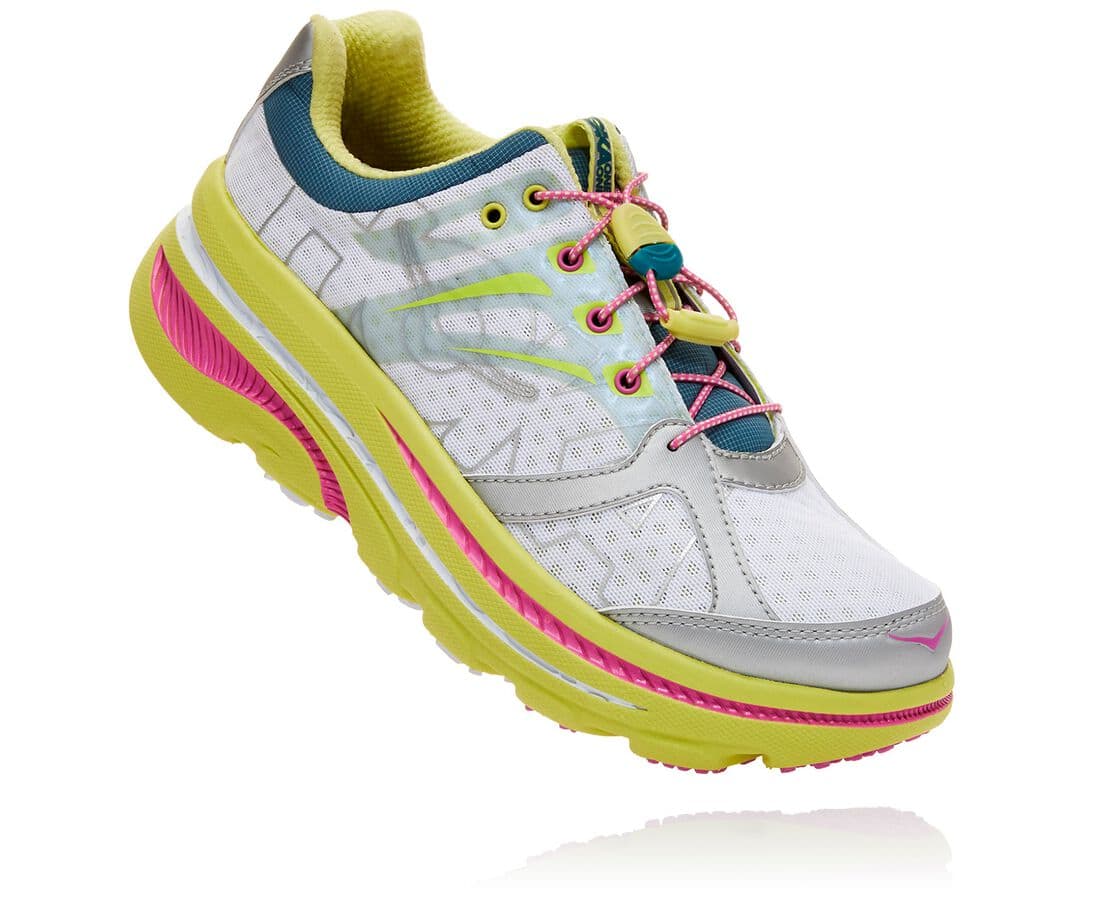 Hoka One One Ov X Hoka Bondi B Philippines - Women's Road Running Shoes - Light Green / Pink | MZ498